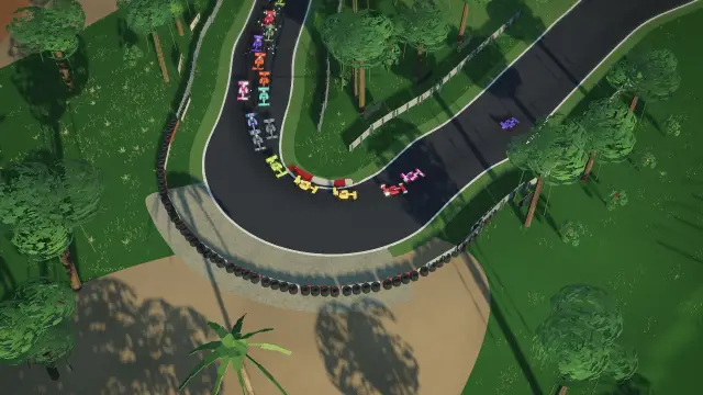 Canopy Falls GP, a fictional circuit in Little Engines
