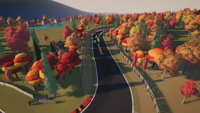 Momiji Lake GP, a fictional circuit in Little Engines